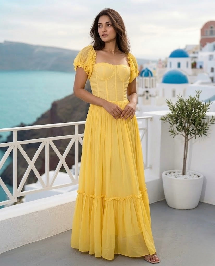 Yellow corset dress – Label hues