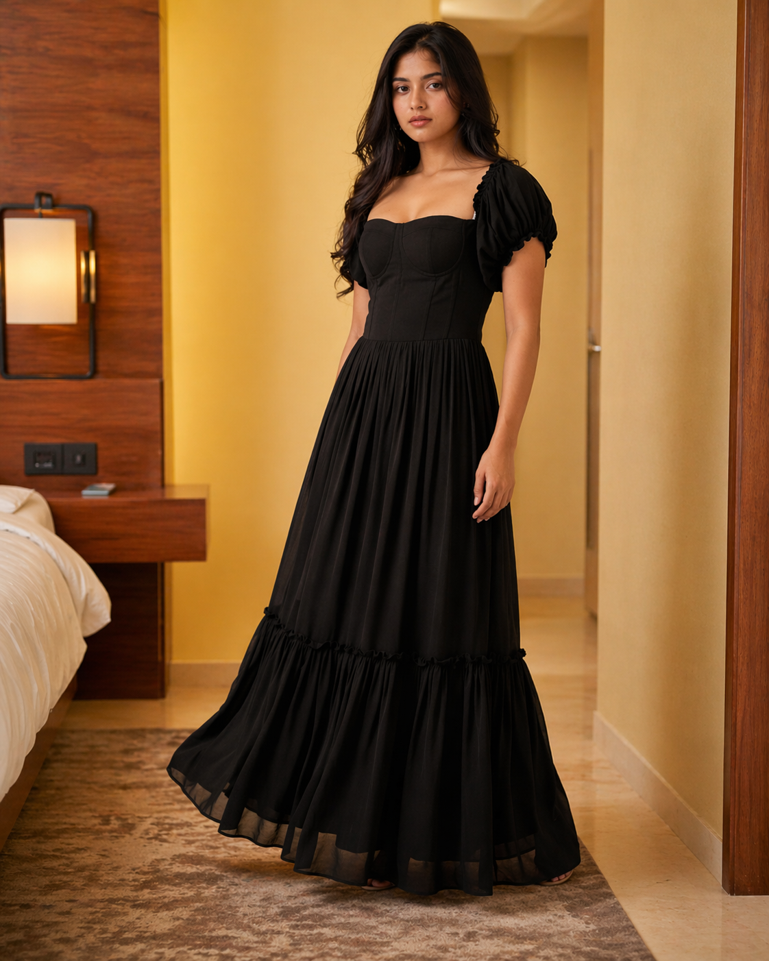 Ayana Black Long Dress