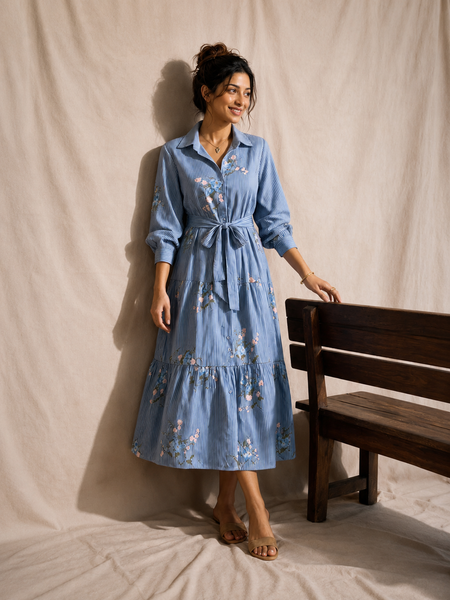 Navy Shirt Dress