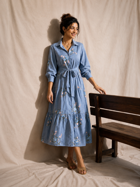 Navy Shirt Dress