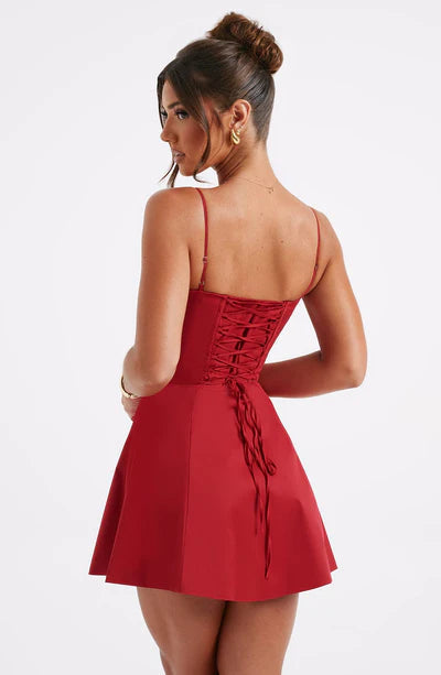 Red Corset Mini Dress
