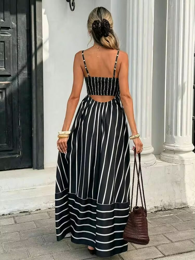 Retro French Maxi Dress