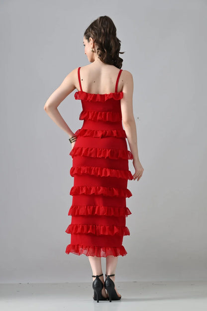 Red Frill Dress