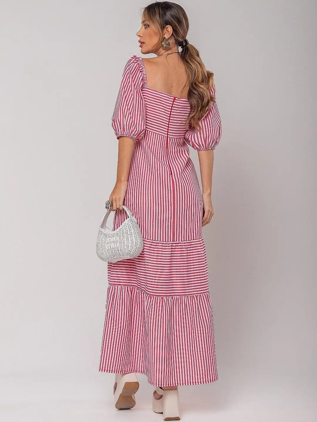 Amara Red Stripped Dress