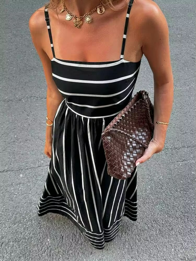 Retro French Maxi Dress
