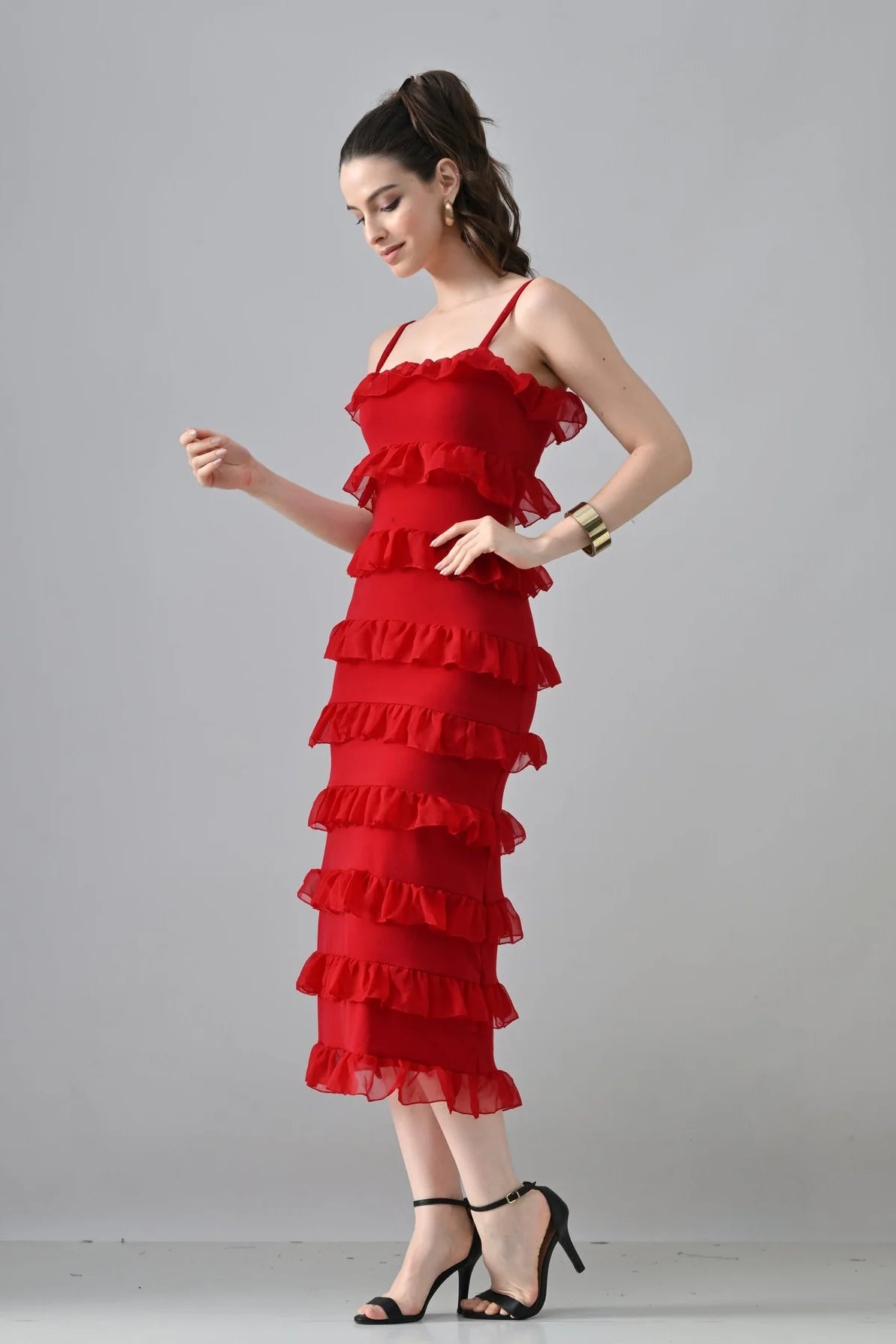 Red Frill Dress