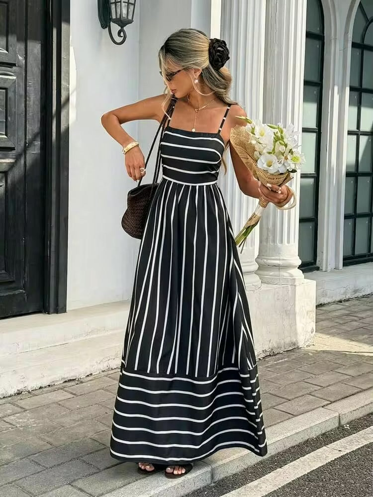 Retro French Maxi Dress