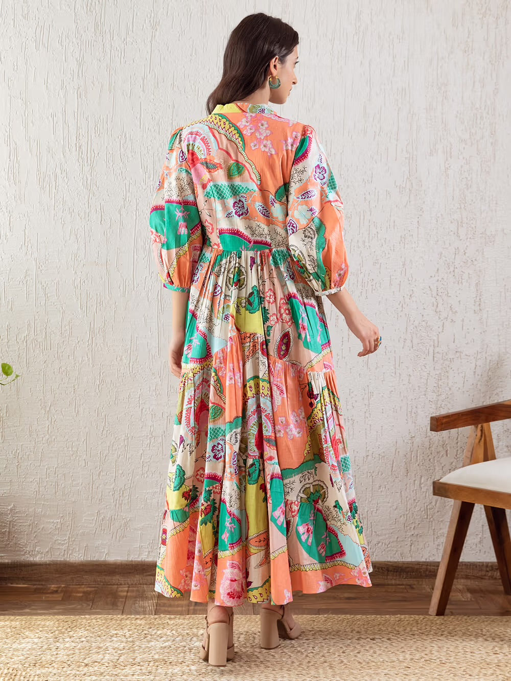 Multicolor Printed Cotton Dress