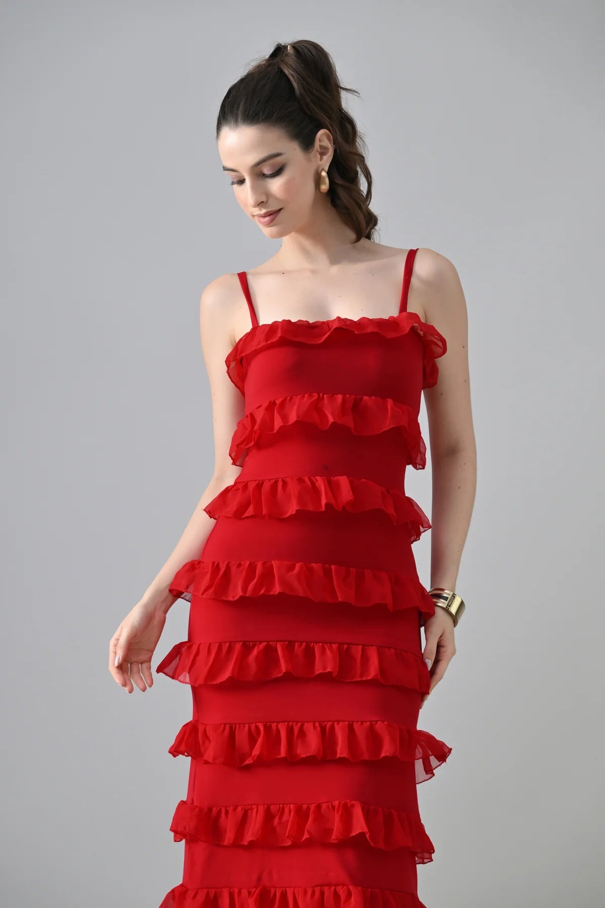 Red Frill Dress