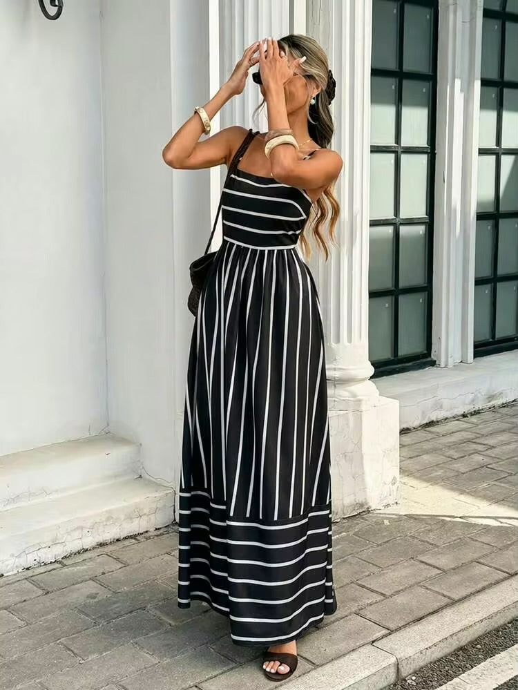 Retro French Maxi Dress