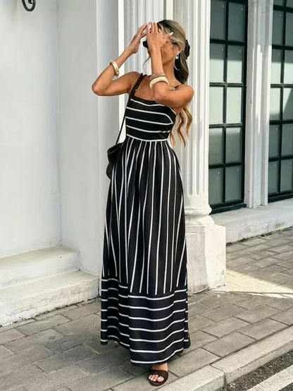 Retro French Maxi Dress