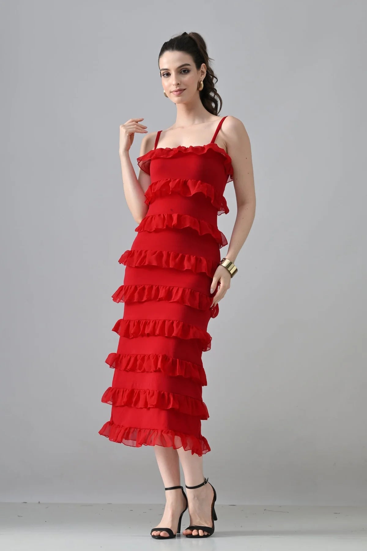 Red Frill Dress