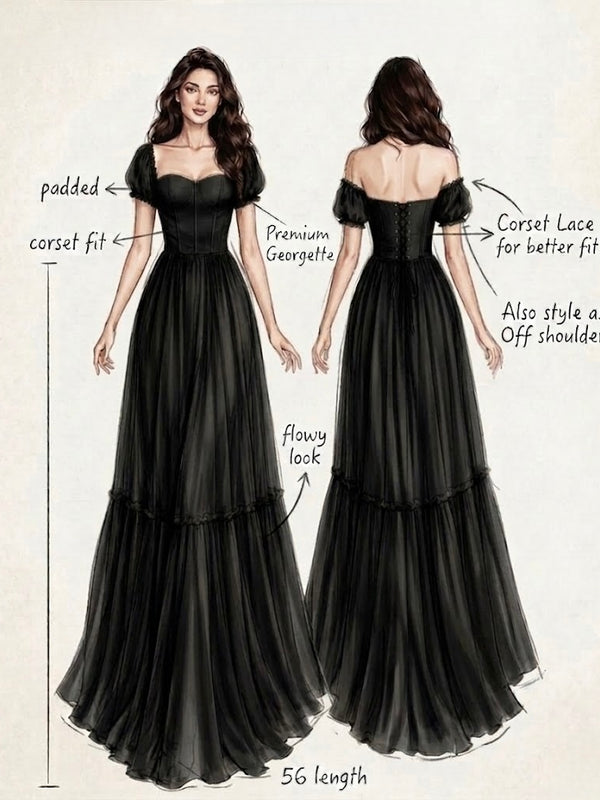 Ayana Black Long Dress