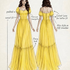 Yellow corset dress