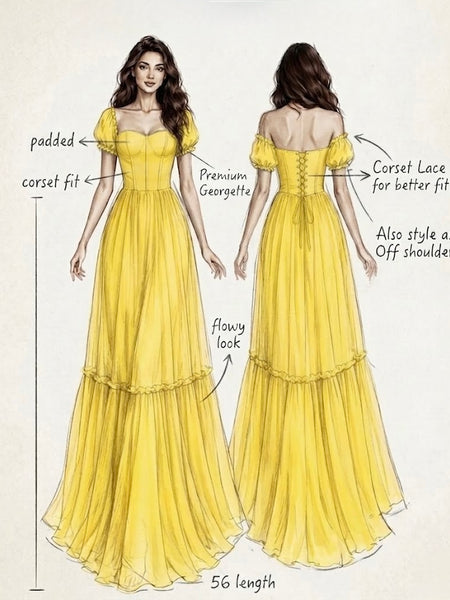 Yellow corset dress