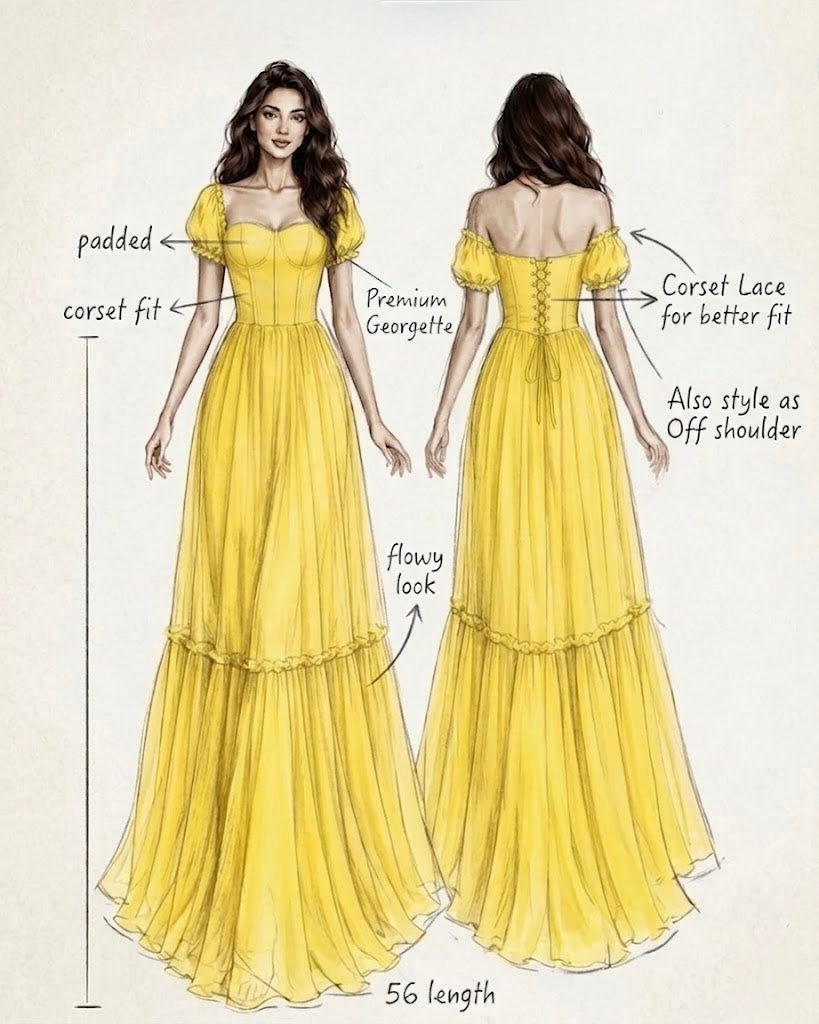 Yellow corset dress