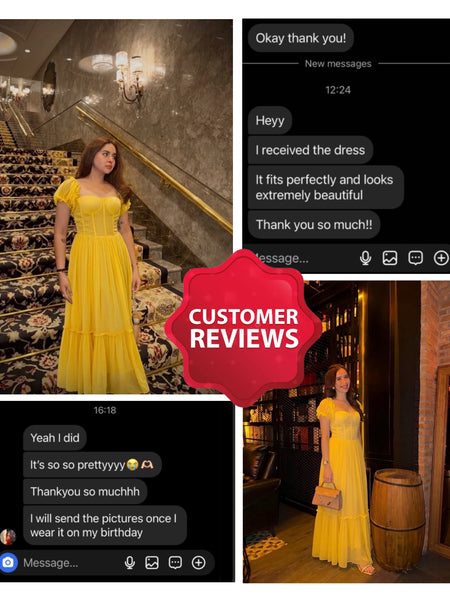 Yellow corset dress