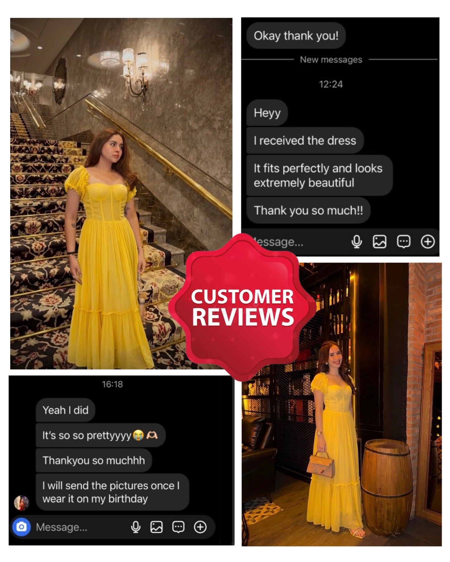 Yellow corset dress