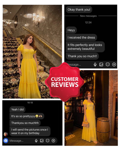 Yellow corset dress