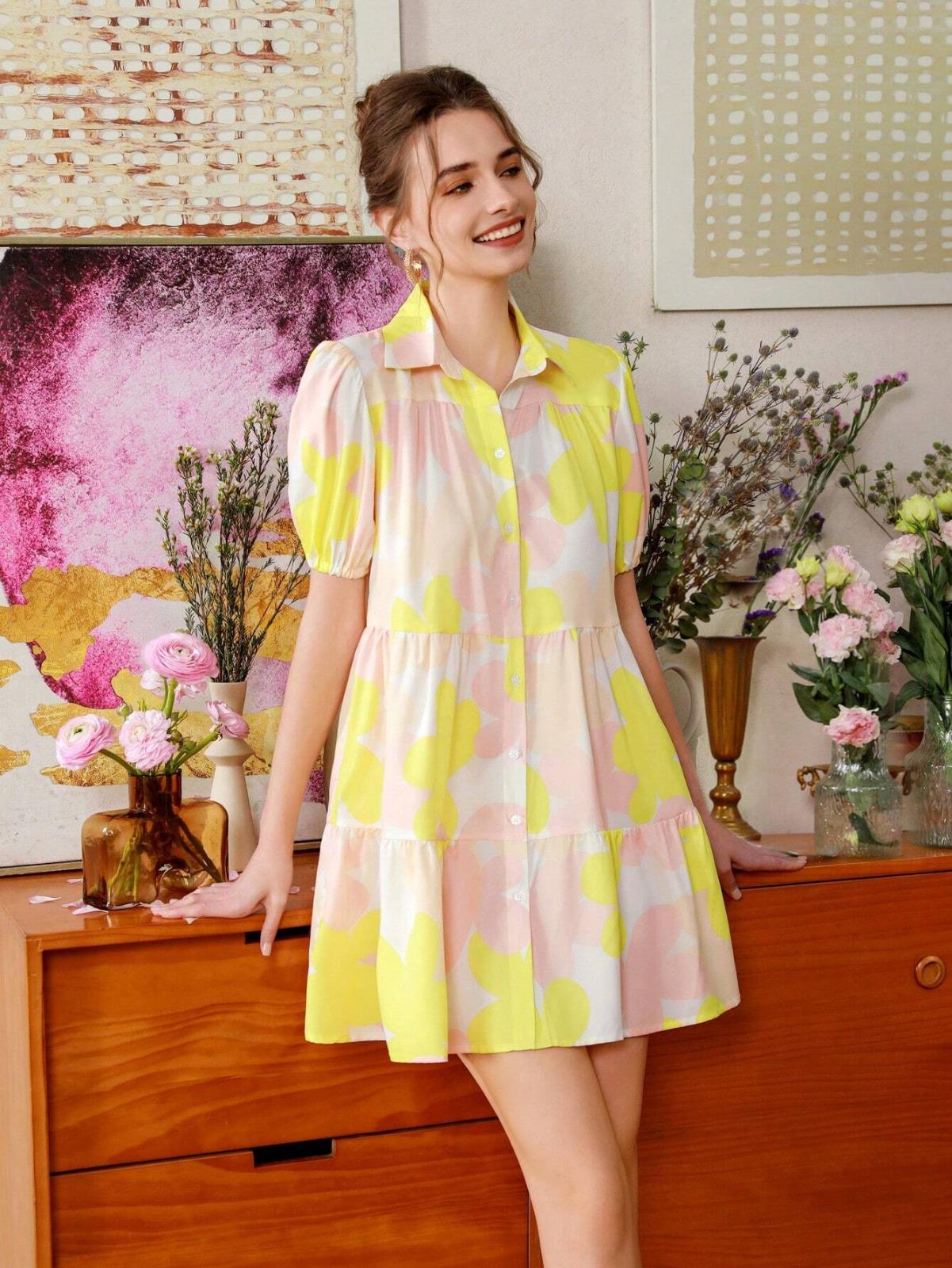 Cotton Abstract Dress