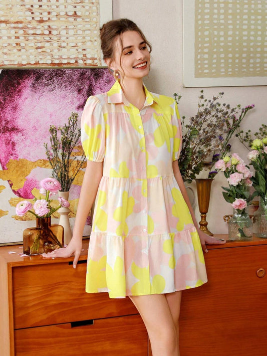 Cotton Abstract Dress