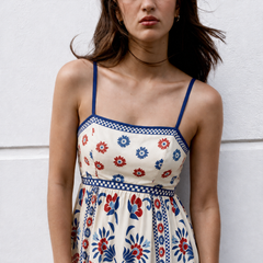 Azalea Print Spaghetti Dress