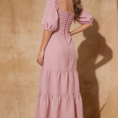 Amara Red Stripped Dress