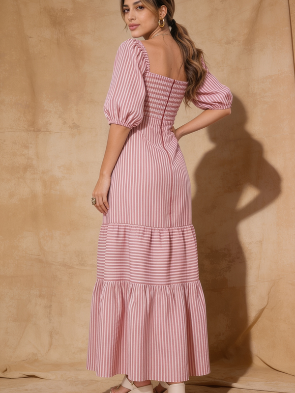 Amara Red Stripped Dress