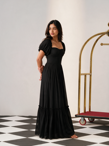 Ayana Black Long Dress