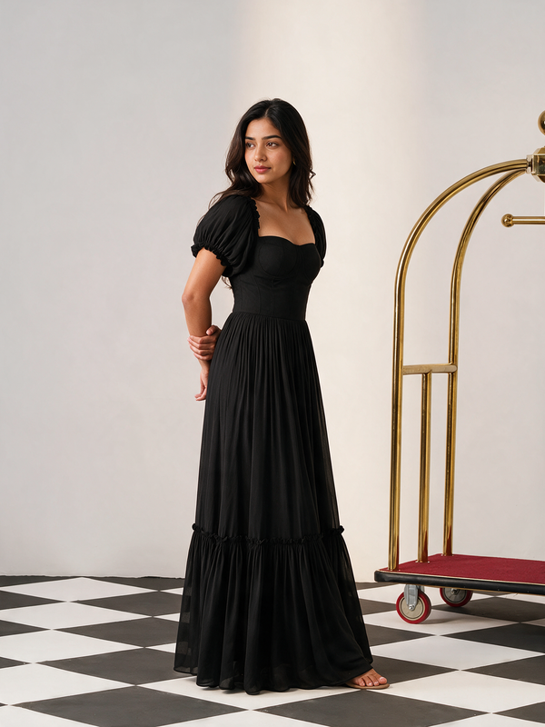 Ayana Black Long Dress