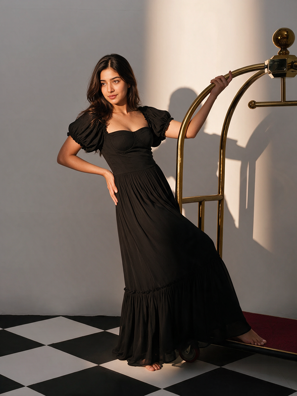 Ayana Black Long Dress