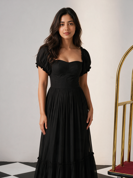 Ayana Black Long Dress