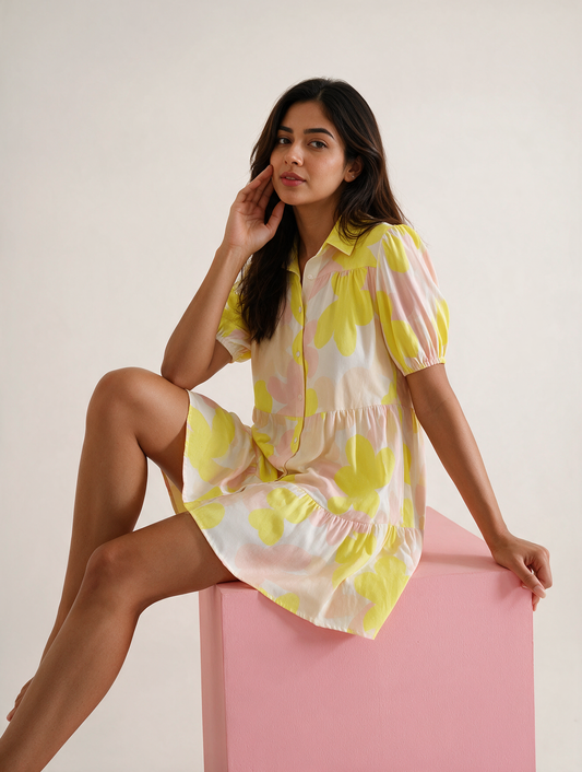 Cotton Abstract Dress
