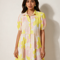 Cotton Abstract Dress