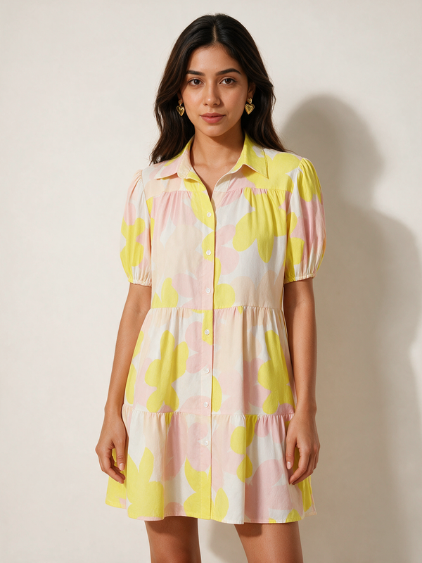 Cotton Abstract Dress