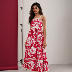 Elena Floral Pink Dress