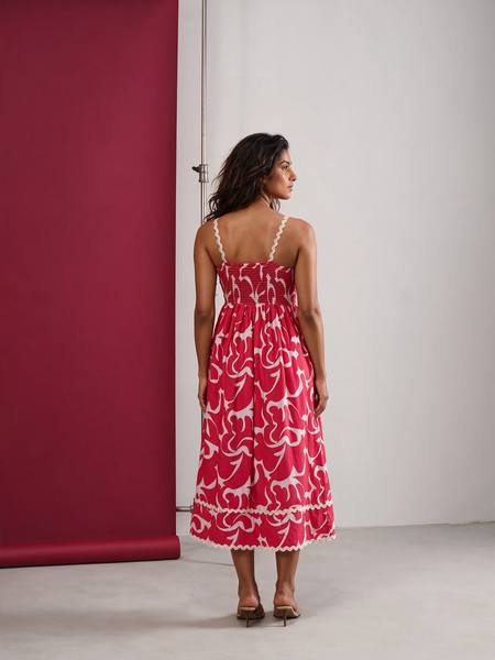 Elena Floral Pink Dress