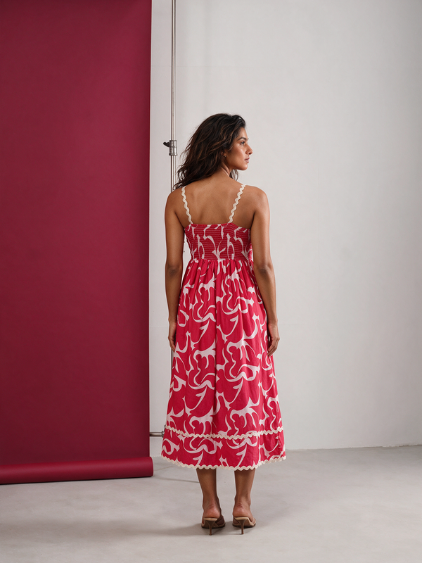 Elena Floral Pink Dress