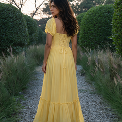 Yellow corset dress