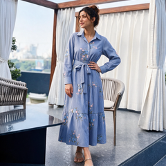 Navy Shirt Dress
