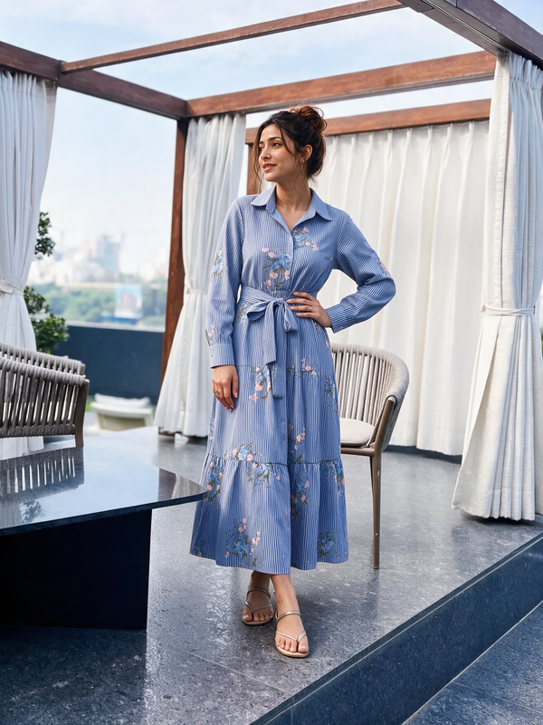 Navy Shirt Dress