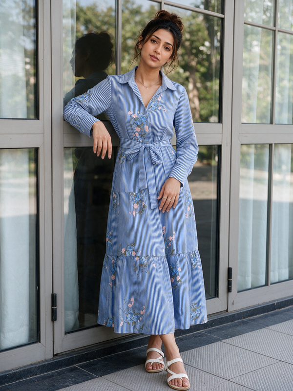 Navy Shirt Dress