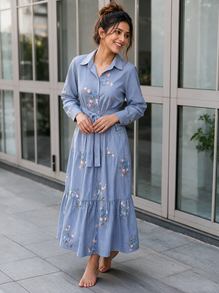 Navy Shirt Dress