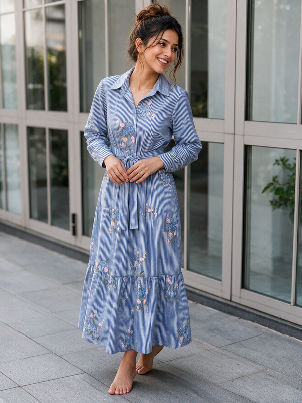 Navy Shirt Dress