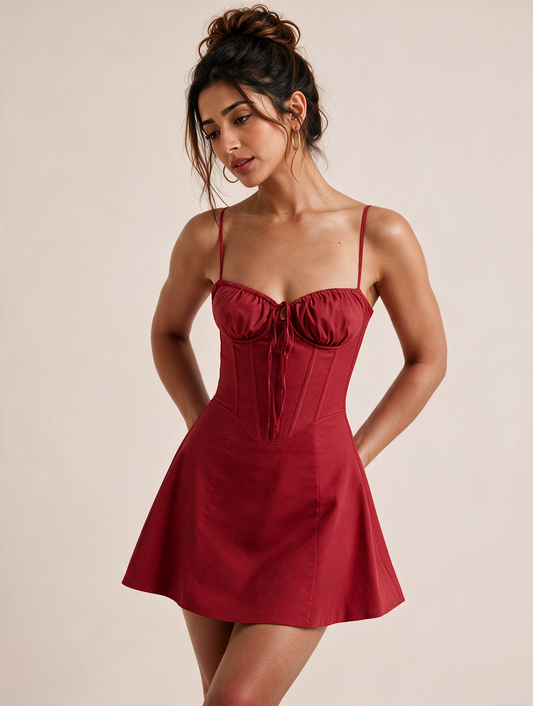 Red Corset Mini Dress