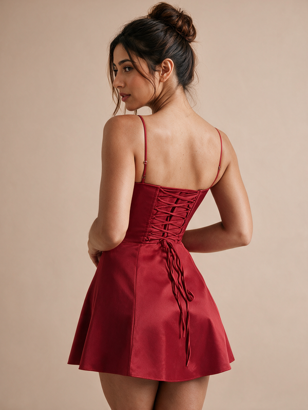 Red Corset Mini Dress