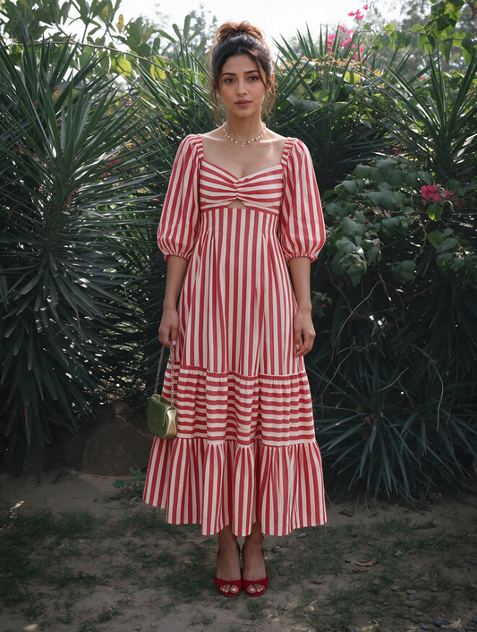 Red Peprika Maxi Dress