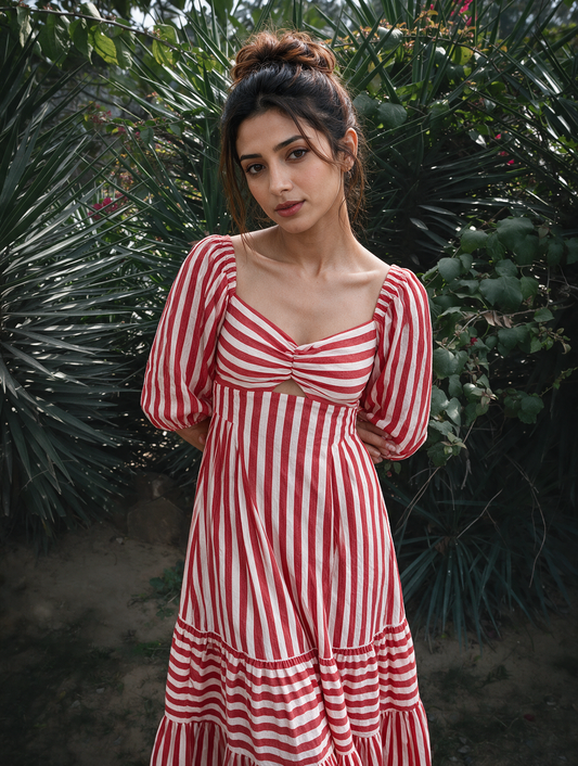 Red Peprika Maxi Dress