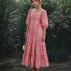 Red Peprika Maxi Dress