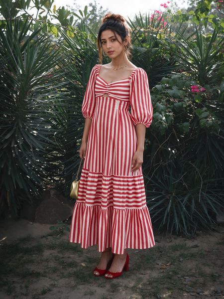 Red Peprika Maxi Dress